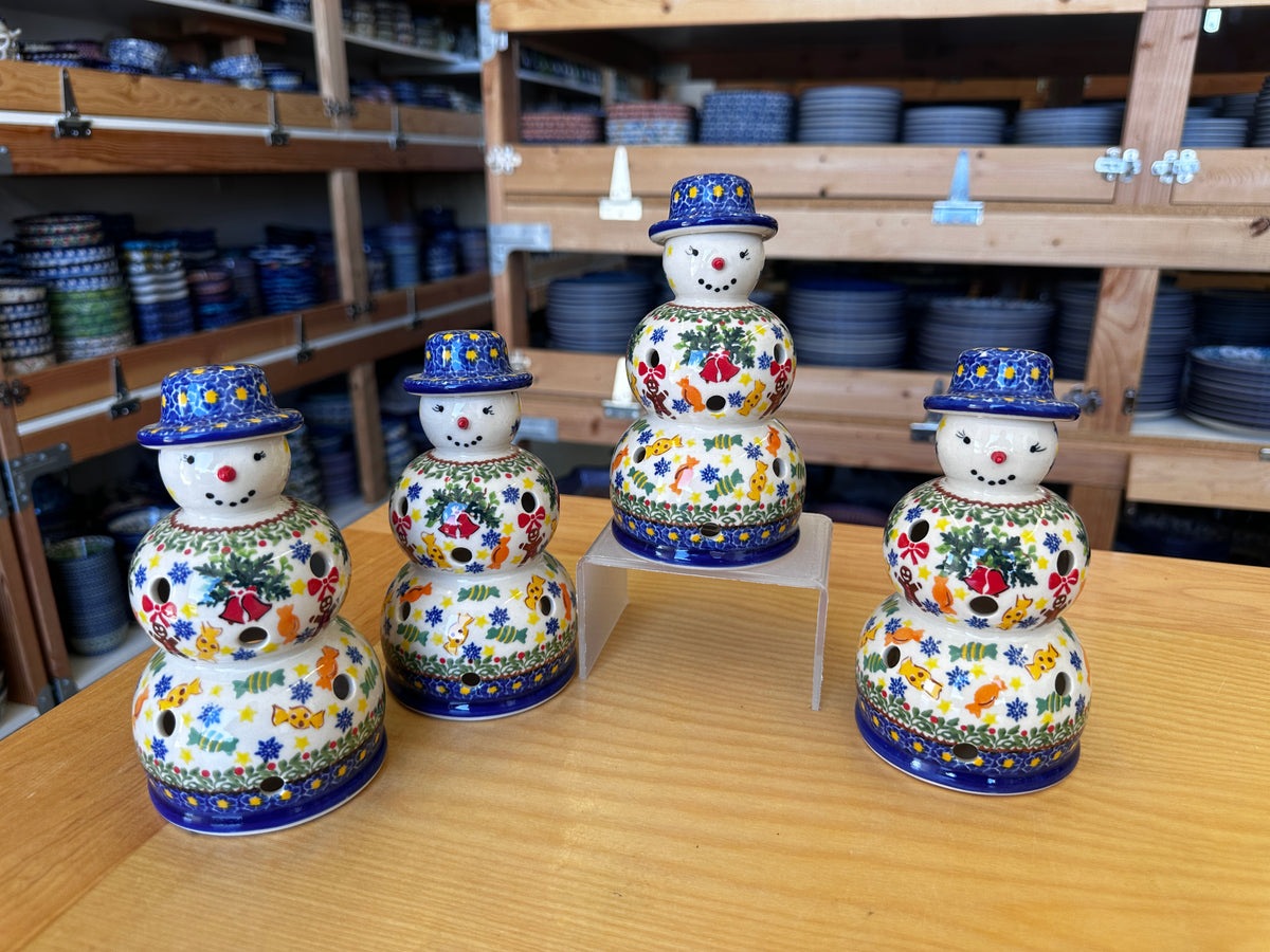 CLEARANCE Unikat Snowman Luminary Figure