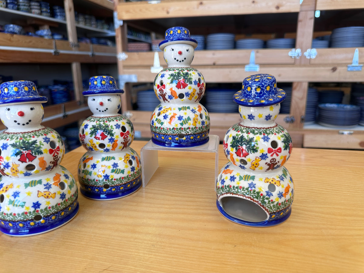 CLEARANCE Unikat Snowman Luminary Figure