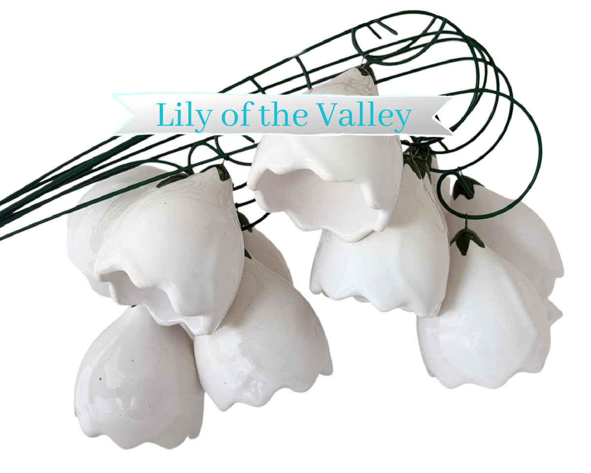 Large Lily of the Valley Ceramic Flower
