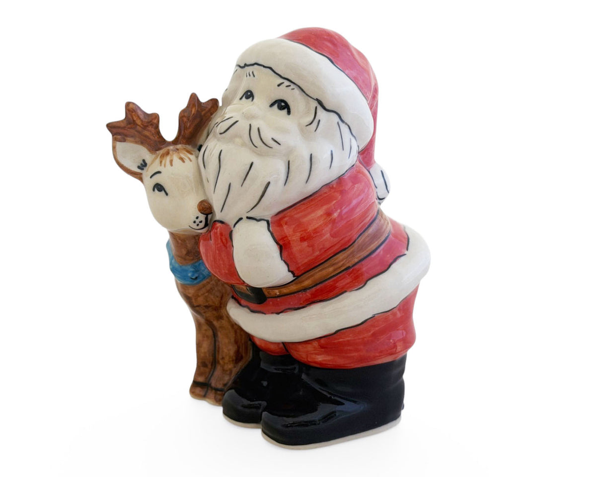 Large Santa & Reindeer Figure
