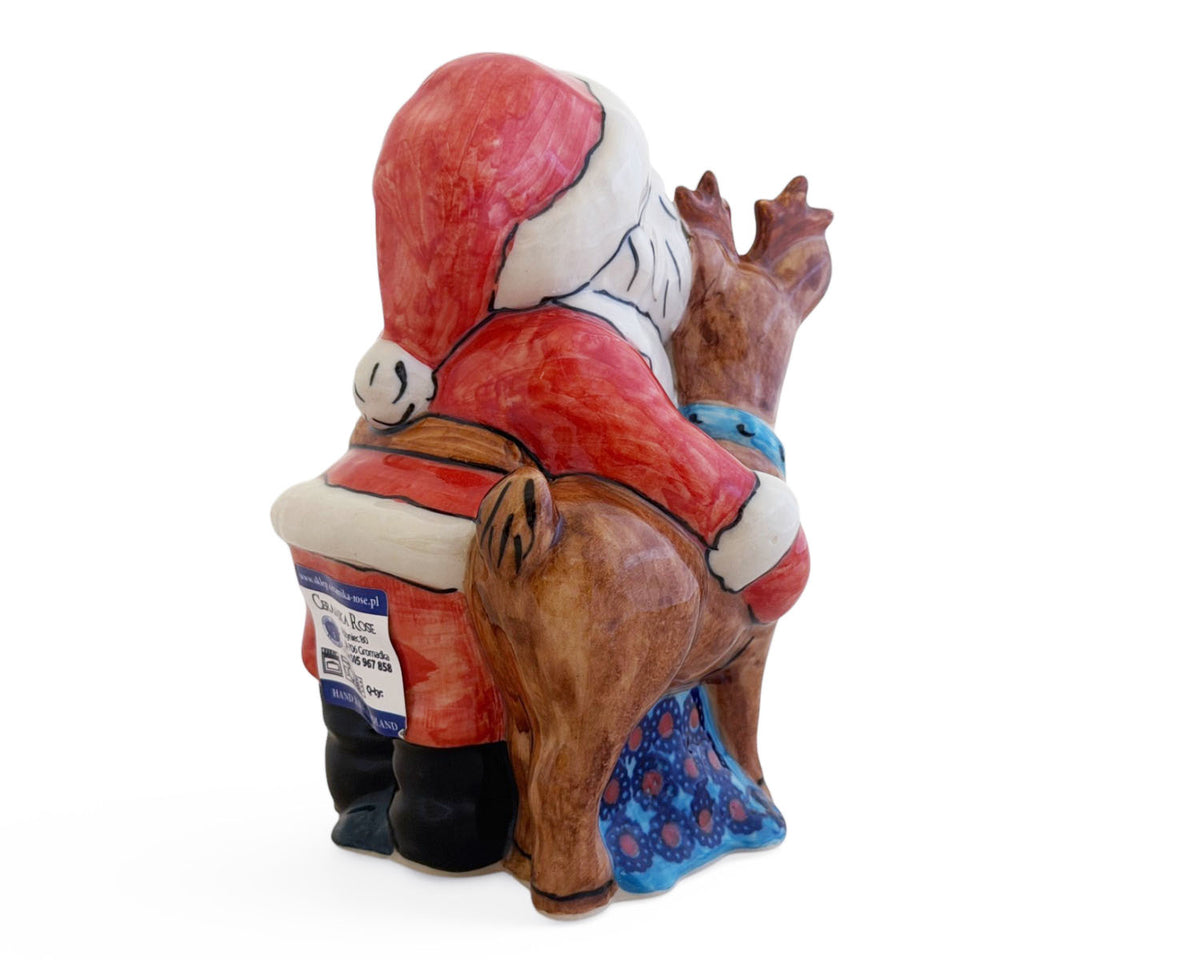 Large Santa & Reindeer Figure