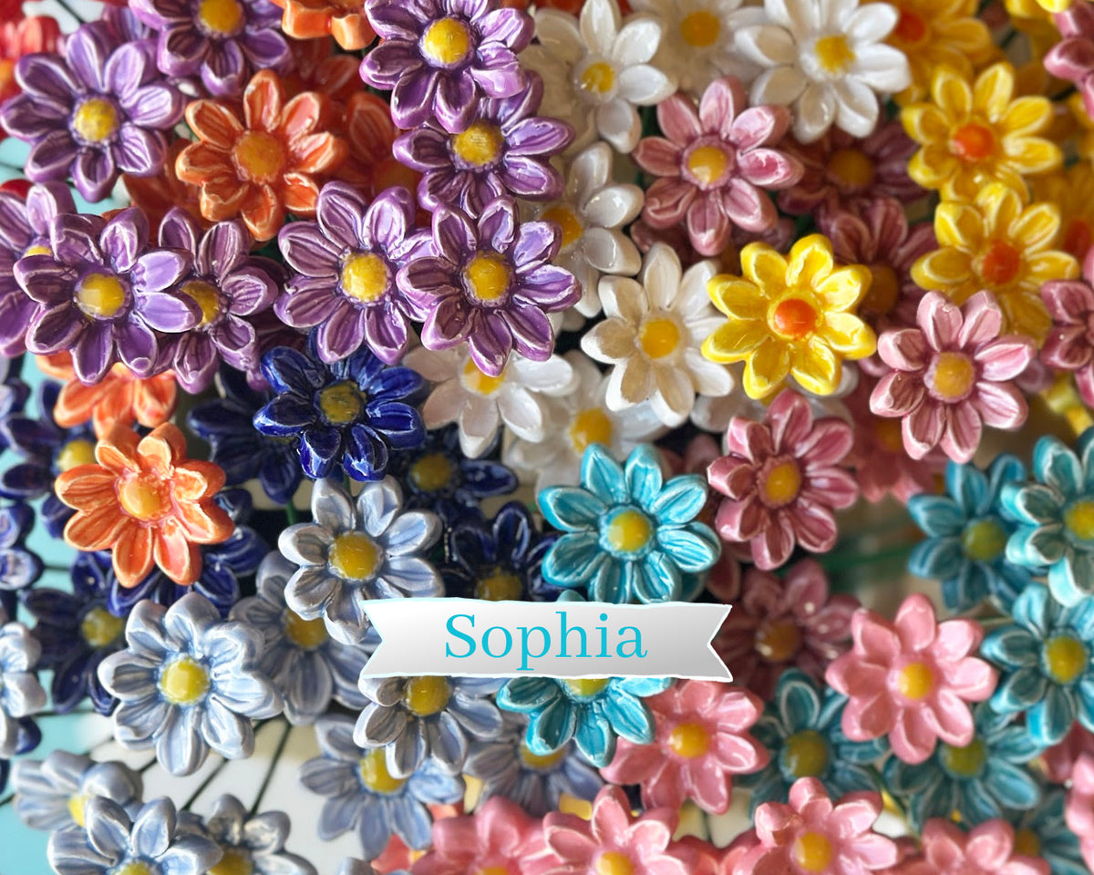Small "Sophia" Ceramic Flower