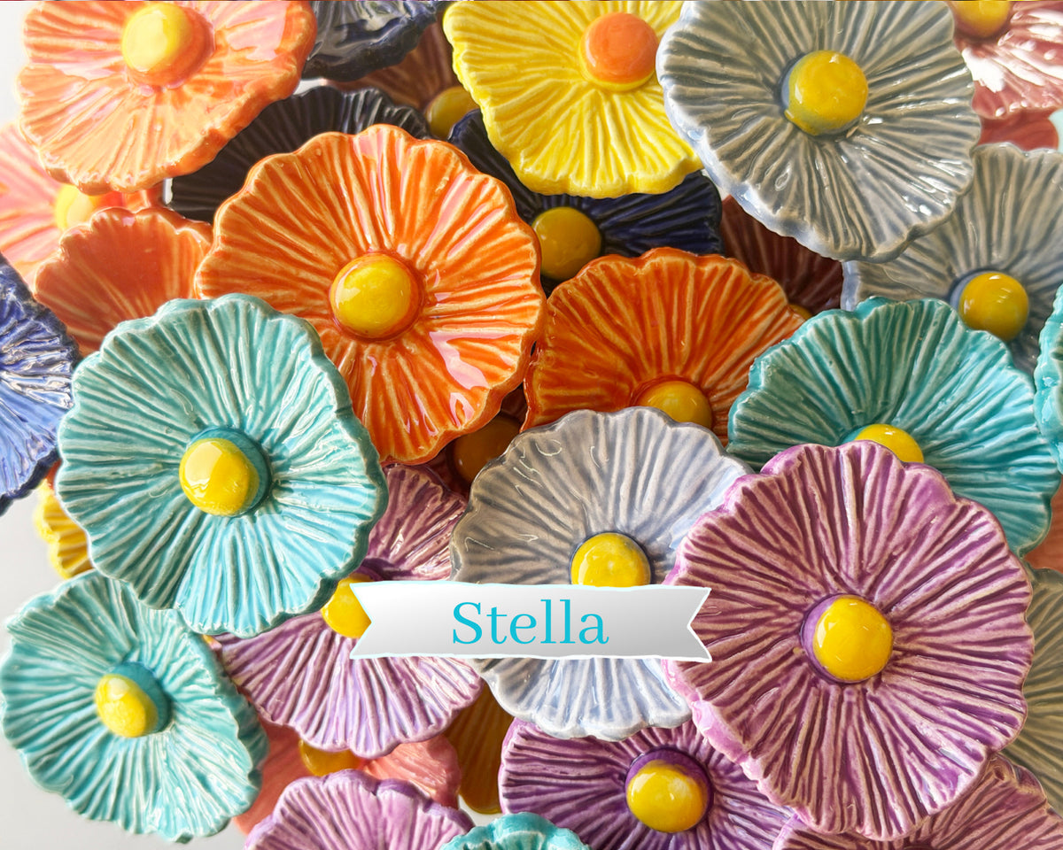Medium "Stella" Ceramic Flower