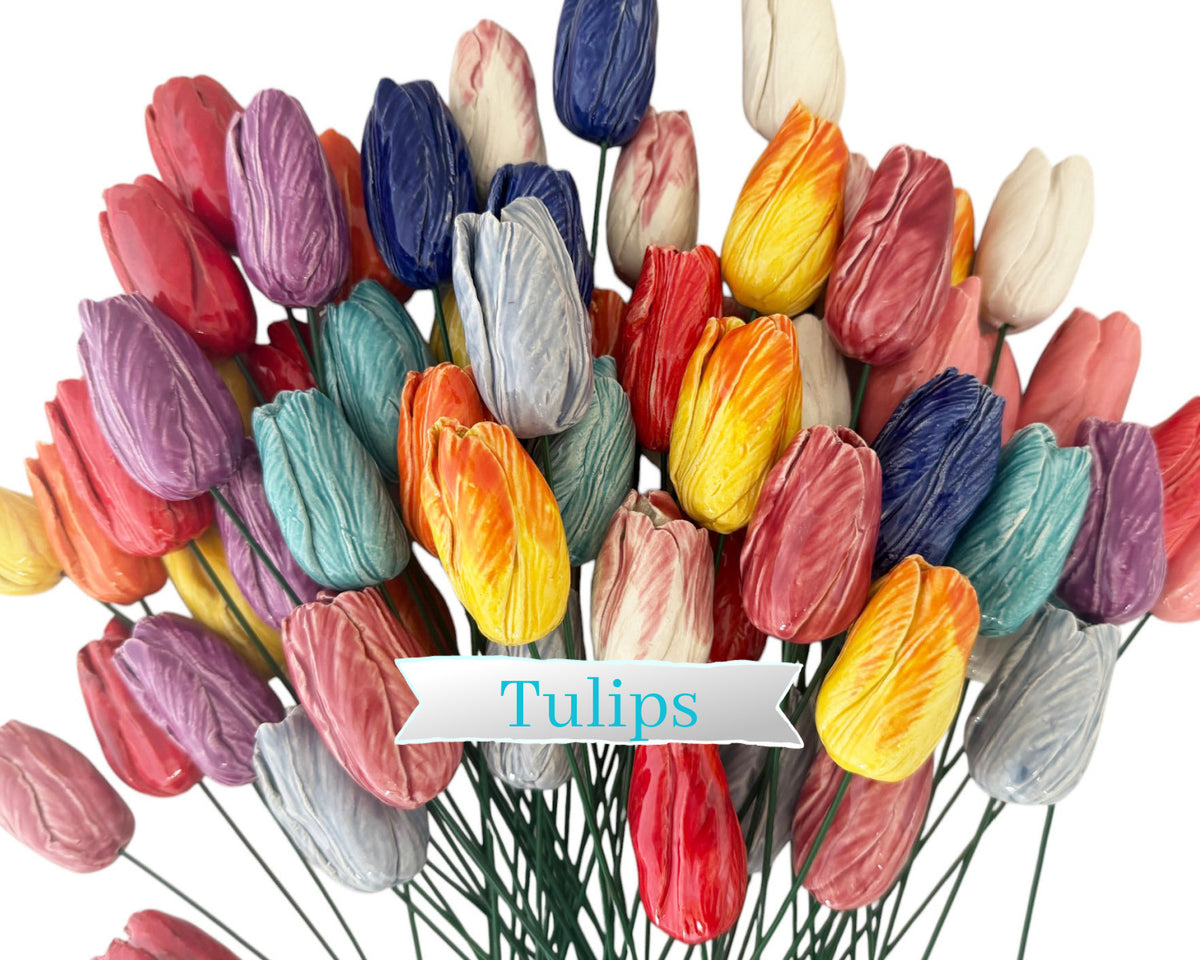 Large Tulip Ceramic Flower