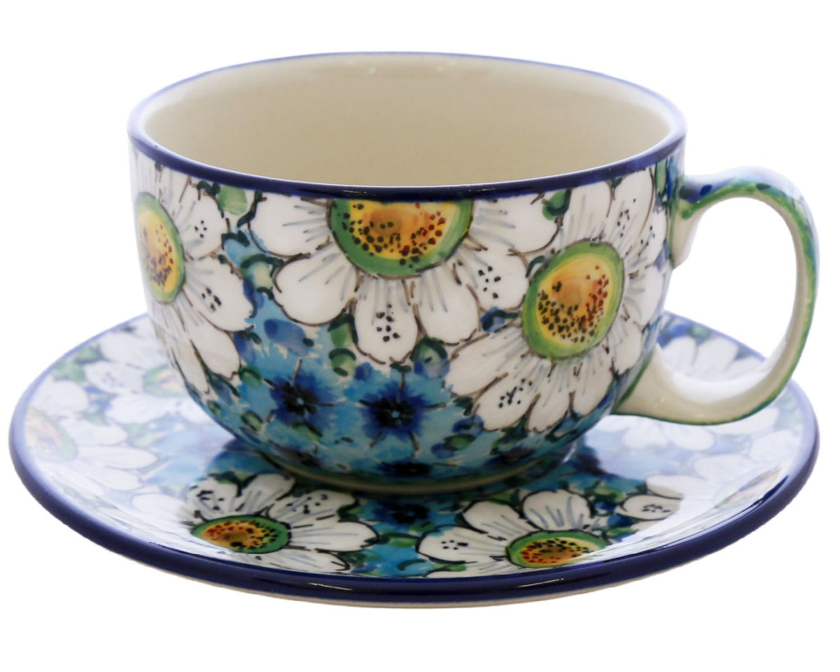 Unikat 13oz Latte Cup and Saucer Set